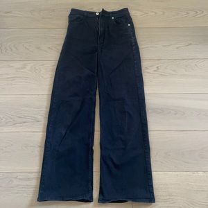 Black wide leg jeans